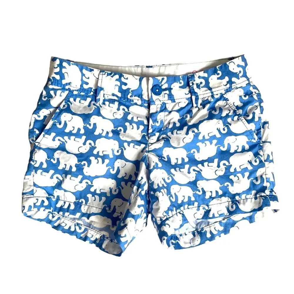 Lilly Pulitzer The Callahan 5” Short Tusk In The Sun Blue White Size 0